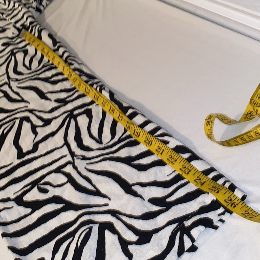 Rachel Zoe trouser pants zebra print pull on elastic in back @waist size small - Picture 3 of 9